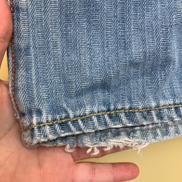 575 Denim Blue Denim Bootcut Distressed Ripped Frayed Low-rise 5 Pocket Jeans 28 - Picture 7 of 17